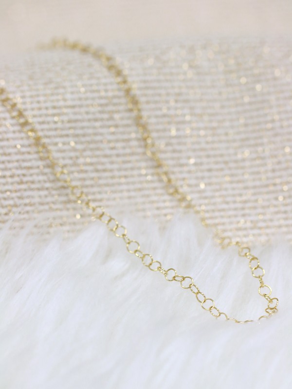 3.3MM Round Cable Solid 14 Karat Bubble Chain