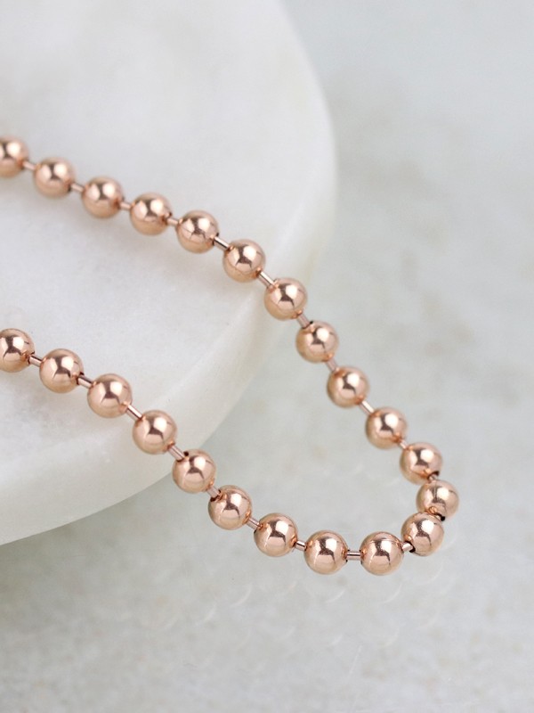 4MM Solid Gold Ball Chain