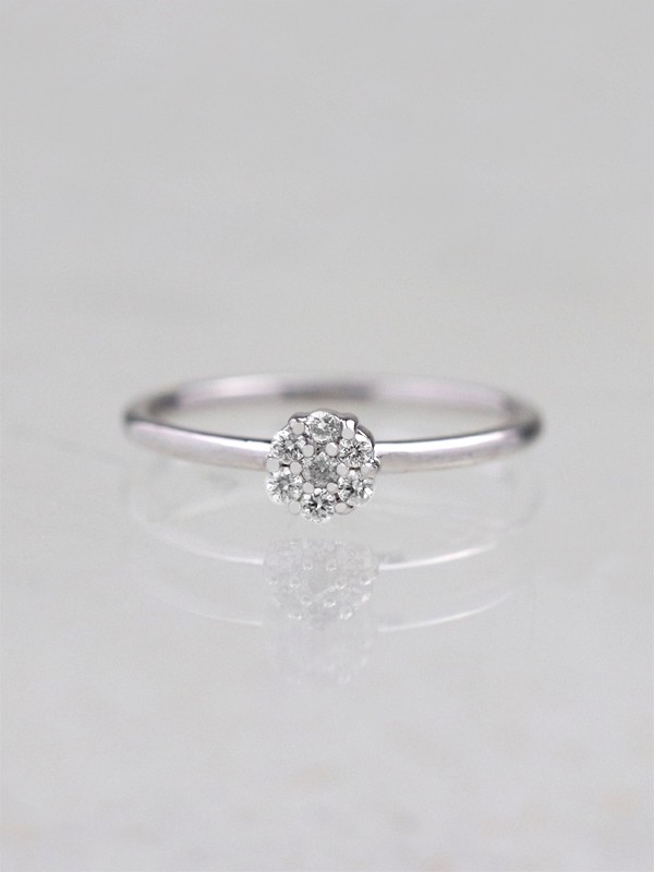 Mini Diamond Flower Cluster Ring
