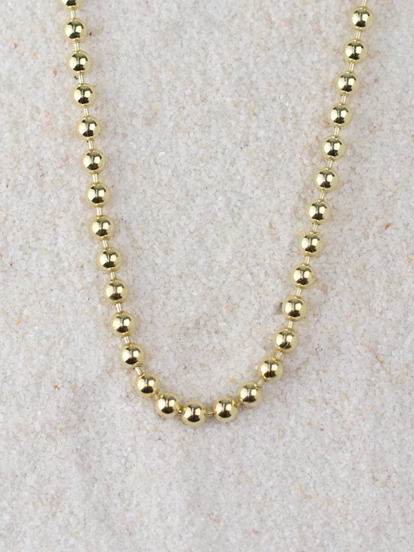 Gold ball chain necklace