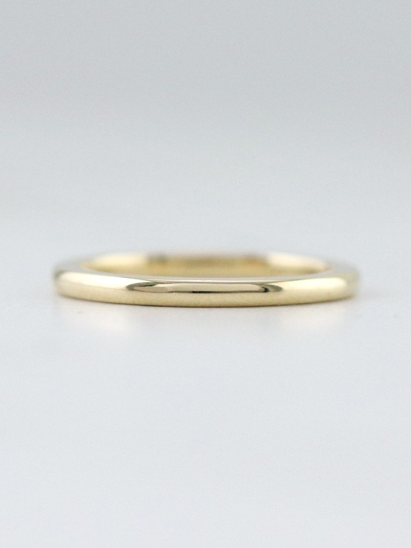 2MM Rounded Stackable Solid 14K Gold Wedding Band 